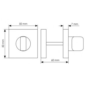 LUX-WC-SQ ANT, завертка сантехническая, антрацит