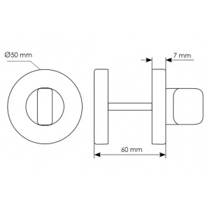 LUX-WC-R ANT, завертка сантехническая, антрацит