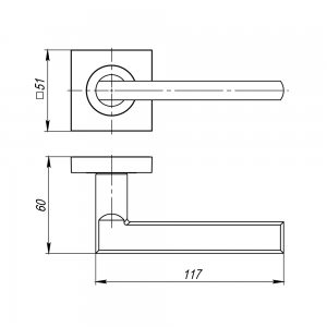 Ручка раздельная K.JK51.POLO TECH/IND BL-24 черный (белая коробка)